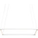 Z-Bar LED 18 inch Matte White Pendant Ceiling Light, Square